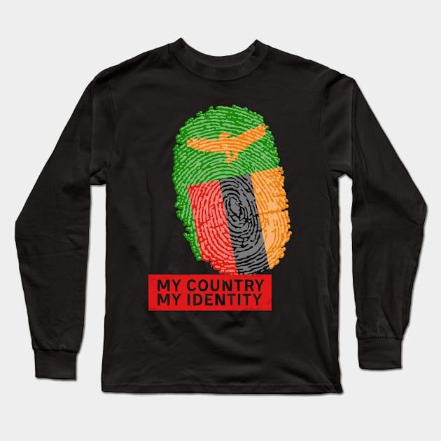 Born In Zambia: Embracing Heritage Long Sleeve T-Shirt by RetroColors